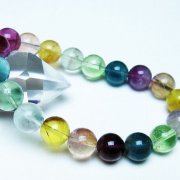 【美品】キャンディフローライト　ブレスレット　No.３　透明　希少 ☆高品質☆【ブレスレット】キャンディフローライト (3A) (約12