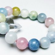 MIXベリル ブレスレット 緑柱石 14mm [t237-4648]