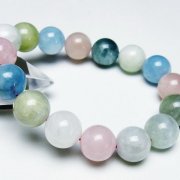 MIXベリル ブレスレット 緑柱石 14mm [t237-4651]