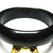 ゴールドキャッツアイオブシディアン バングル 60mm [t250-1367]