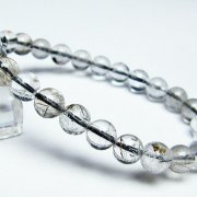 ブラックルチルクォーツ ブレスレット 8mm [t257-6137]