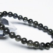 ブラックルチルクォーツ ブレスレット 7mm [t257-7791]