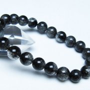ブラックルチルクォーツ ブレスレット 9mm [t257-8081]
