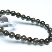 ブラックルチルクォーツ ブレスレット 7mm [t257-8253]