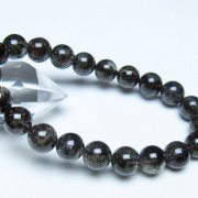 ブラックルチルクォーツ ブレスレット 9mm [t257-8304]