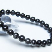 ブラックルチルクォーツ ブレスレット 7mm [t257-8313]