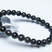 ブラックルチルクォーツ ブレスレット 7mm [t257-8448]