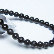 ブラックルチルクォーツ ブレスレット 7mm [t257-8560]