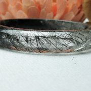 ブラックルチルクォーツ バングル 58mm [T274-20]