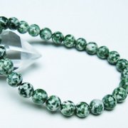 グリーンスポットジャスパー ブレスレット 7mm [T285-1529]