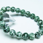 グリーンスポットジャスパー ブレスレット 10mm [T285-1541]