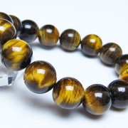タイガーアイ※黄虎目石 ブレスレット 14mm [t30-14341]