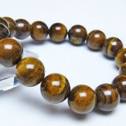 タイガーアイ※黄虎目石 ブレスレット 12mm [t30-14351]