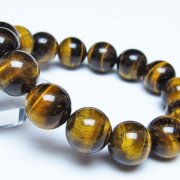 タイガーアイ※黄虎目石 ブレスレット 14mm [t30-14424]
