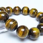 タイガーアイ※黄虎目石 ブレスレット 19mm [t30-14457]