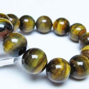 タイガーアイ※黄虎目石 ブレスレット 18mm [t30-14460]