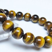 タイガーアイ※黄虎目石 ブレスレット 12mm [t30-14529]