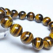 タイガーアイ※黄虎目石 ブレスレット 12mm [t30-14538]
