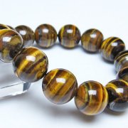 タイガーアイ※黄虎目石 ブレスレット 16mm [t30-14556]