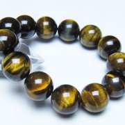 タイガーアイ※黄虎目石 ブレスレット 18mm [t30-14776]