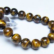 タイガーアイ※黄虎目石 ブレスレット 13mm [t30-14825]