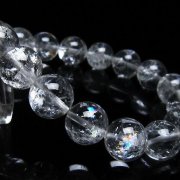 アイリスクォーツ 虹入り レインボー水晶 ブレスレット 13mm [T303-1453]
