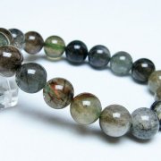 グリーンラビットヘアルチルクォーツ ブレスレット 11mm [t308-2454]