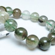 グリーンラビットヘアルチルクォーツ ブレスレット 15mm [t308-2457]