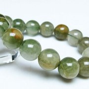 グリーンラビットヘアルチルクォーツ ブレスレット 14mm [t308-2479]