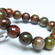 グリーンラビットヘアルチルクォーツ ブレスレット 13mm [t308-2512]
