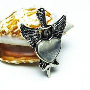 ギベオンメテオライト隕石天使のハート聖なる剣ペンダント