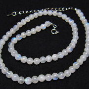 ムーンストーン ネックレス 5mm [T315-2192]