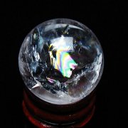 虹入り ヒマラヤ水晶 丸玉 26mm [t317-5359]