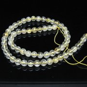 ゴールドタイチンルチル 一連 7mm ビーズ [t320-4113]