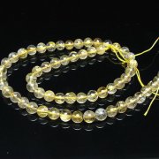 ゴールドタイチンルチル 一連 7mm ビーズ [t320-4159]