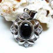 ブラックルチルクォーツ ペンダント [T343-1589]