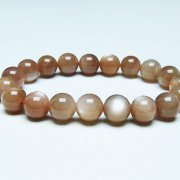 オレンジムーンストーンブレスレット10mm