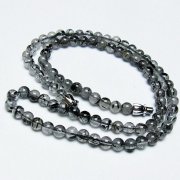 ブラックルチルクォーツ ネックレス 5mm [T354-5895]