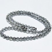 ブラックルチルクォーツ ネックレス 5mm [T354-5968]