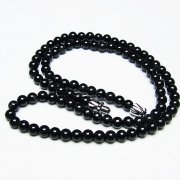 ブラックルチルクォーツ ネックレス 4mm [T354-6077]