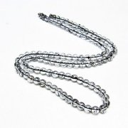 ブラックルチルクォーツ ネックレス 4mm [T354-6132]