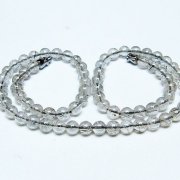 ブラックルチルクォーツ ネックレス 6mm [T354-6340]
