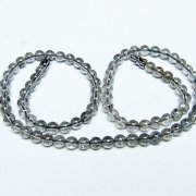 ブラックルチルクォーツ ネックレス 5mm [T354-6433]