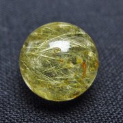 ゴールドタイチンルチル入り 水晶 丸玉 10mm [t355-1567]
