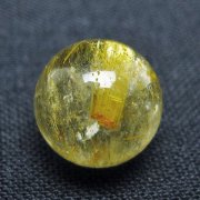ゴールドタイチンルチル入り 水晶 丸玉 10mm [t355-1571]