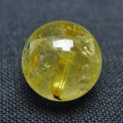 ゴールドタイチンルチル入り 水晶 丸玉 10mm [t355-1576]