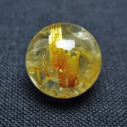 ゴールドタイチンルチル入り 水晶 丸玉 10mm [t355-1580]