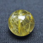 ゴールドタイチンルチル入り 水晶 丸玉 10mm [t355-1593]