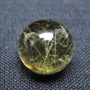 ゴールドタイチンルチル入り 水晶 丸玉 10mm [t355-1597]