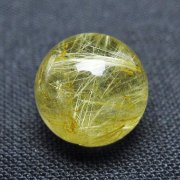 ゴールドタイチンルチル入り 水晶 丸玉 10mm [t355-1617]